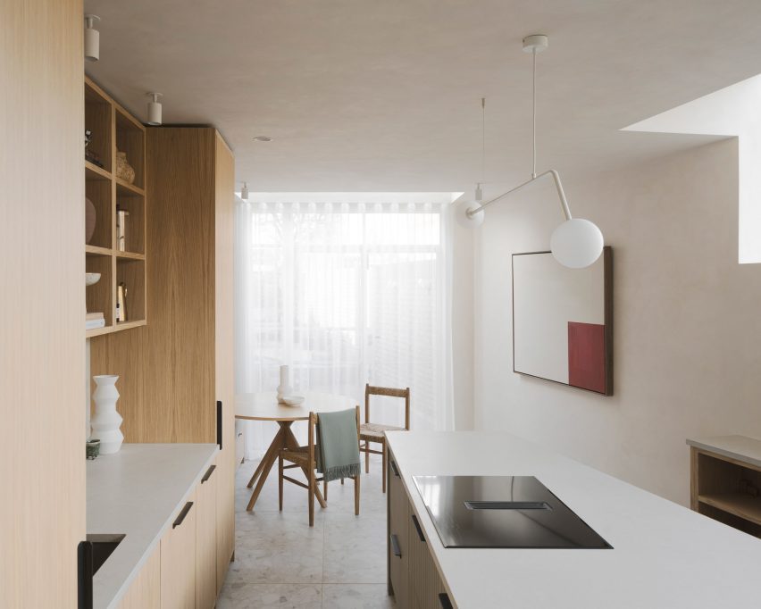 Kitchen interior of Crystal Palace Road house by Benjamin Hale Architects