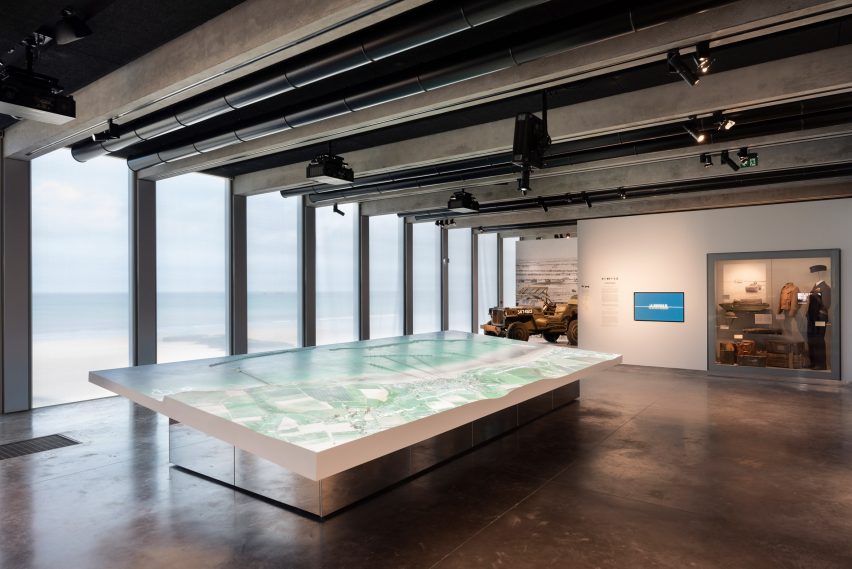 Interior view of D-Day Museum in Normandy