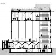 Section of Automatic Mills by Prokš Přikryl Architekti