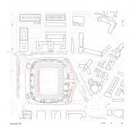 Floor plan of Santiago Bernabéu stadium by GMP Architekten