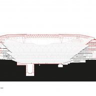 Section of Santiago Bernabéu stadium by GMP Architekten