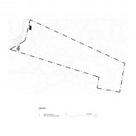 Site plan of Tallowwood Cabin by Fouché Architects