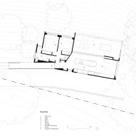 Upper floor plan of Tallowwood Cabin by Fouché Architects