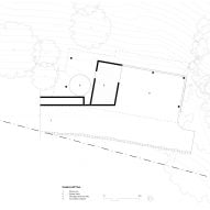 Lower floor plan of Tallowwood Cabin by Fouché Architects