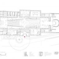 Ground floor plan of Weishan Chongzheng Academy Bookstore by Trace Architecture Office