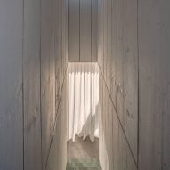 Hallway with light wood