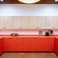 Red cabinets