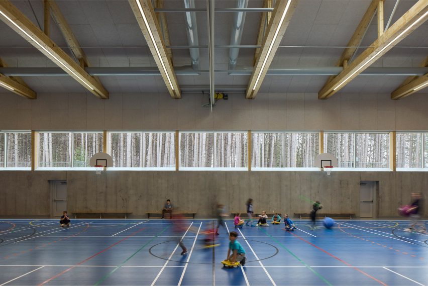 People playing in gym in Canada