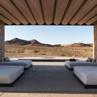 Concrete retreat in Mojave desert