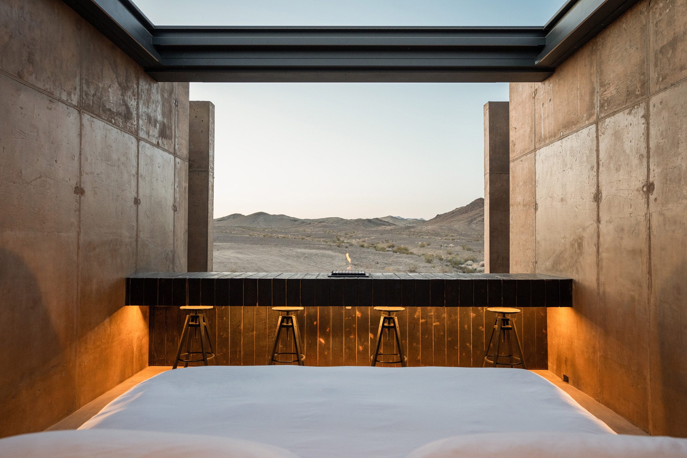 Concrete retreat in Mojave desert