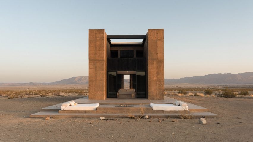 Concrete retreat in Mojave desert