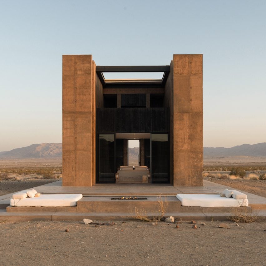 Stone building in desert