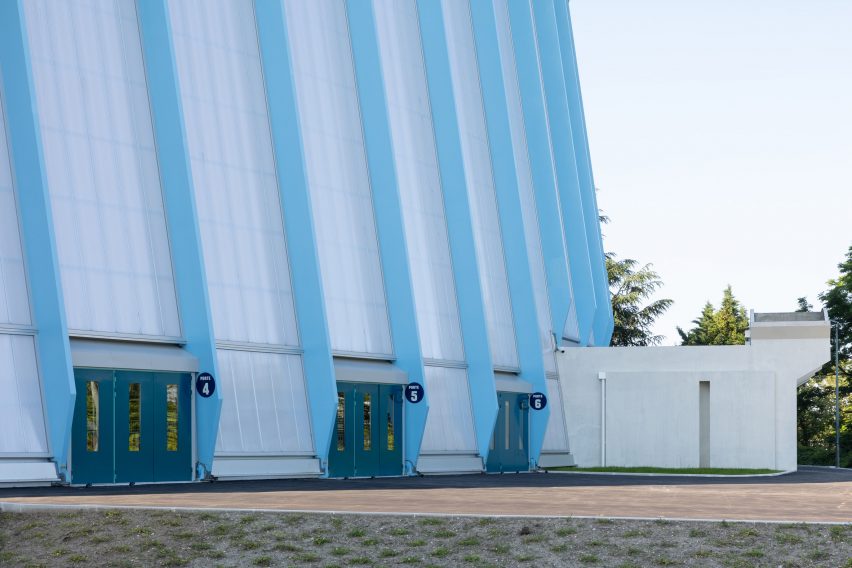 Entrance area at Grande Nef of the Île-des-Vannes by Chatillon Architectes