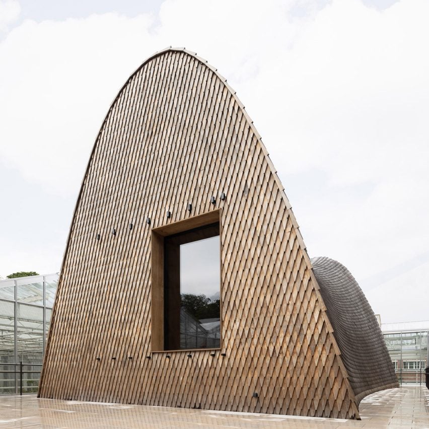 Shingle-clad visitor centre