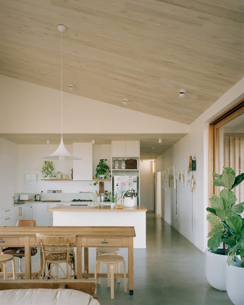 Kitchen of Heather's Off-Grid House by Gardiner Architects