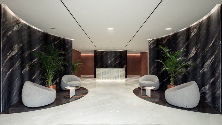 Lobby of Fiandre office by Iosa Ghini Associati