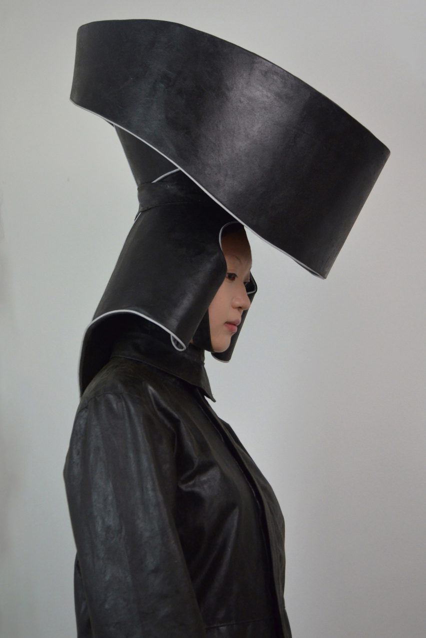 Rain-harvesting hats designed by Mijoda Dajomi