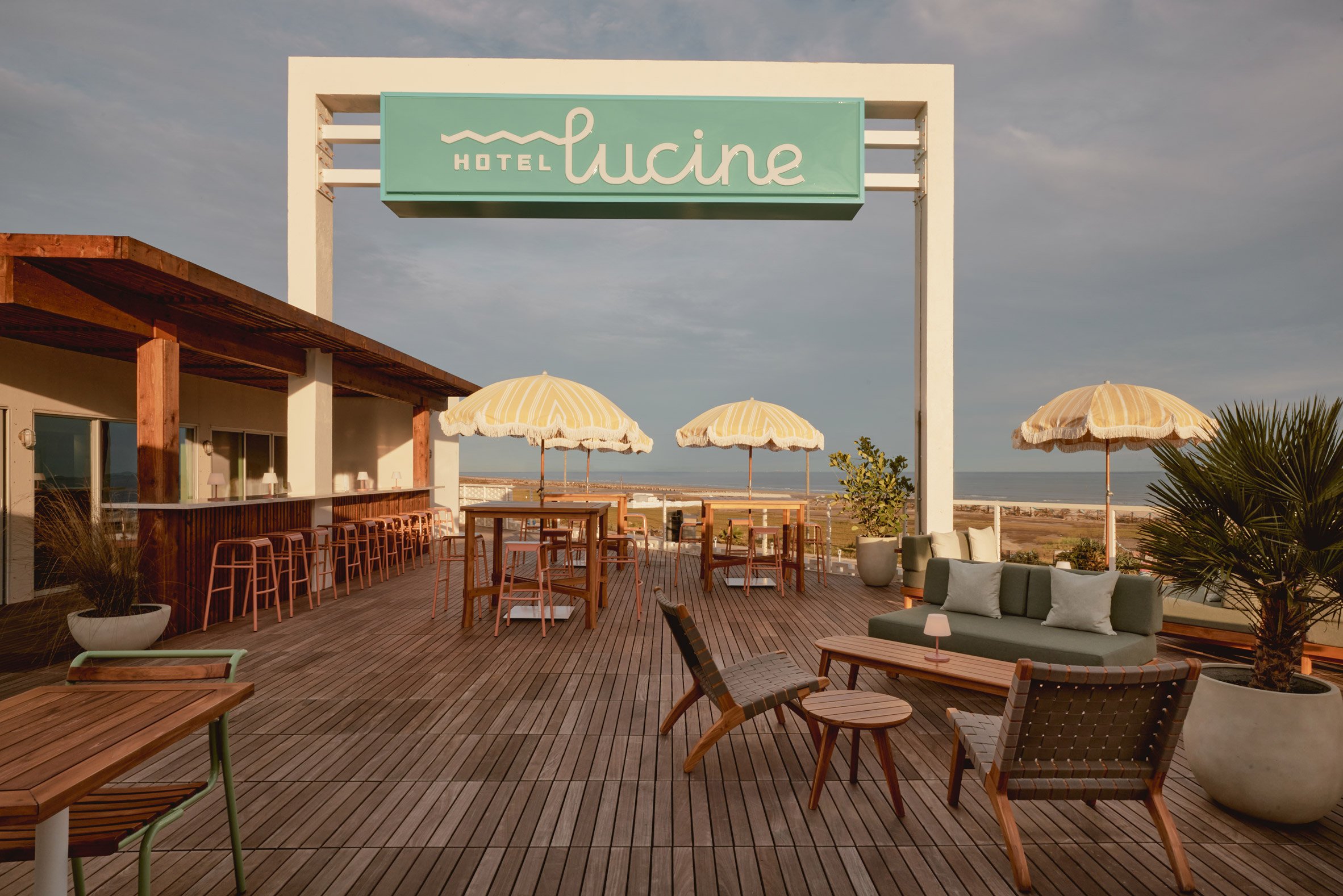 Terrace of Hotel Lucine by Kartwheel Studio