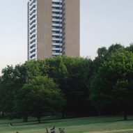 View of exterior of apartment block