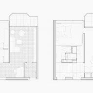 Before and after floor plans of apartment