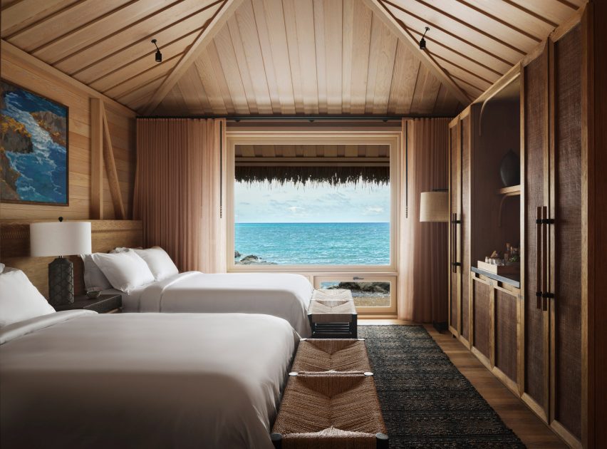 Bedroom of Kona Village by Walker Warner Architects