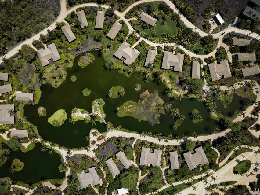 Birdseye view of Kona Village by Walker Warner Architects