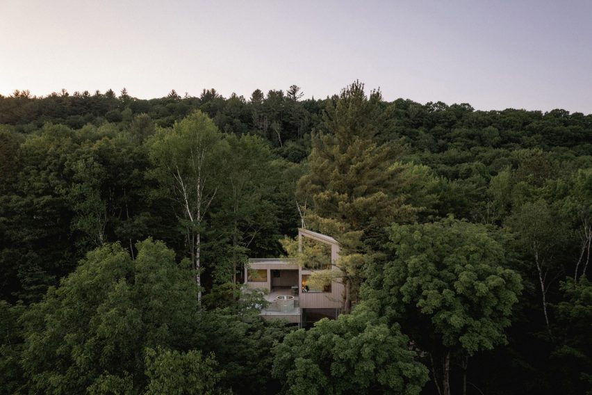 Aerial view of La Cime holiday home by Naturehumaine