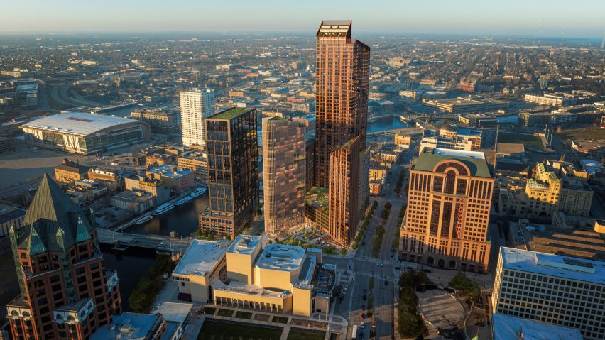 Visual of world's tallest timber building in Milwaukee