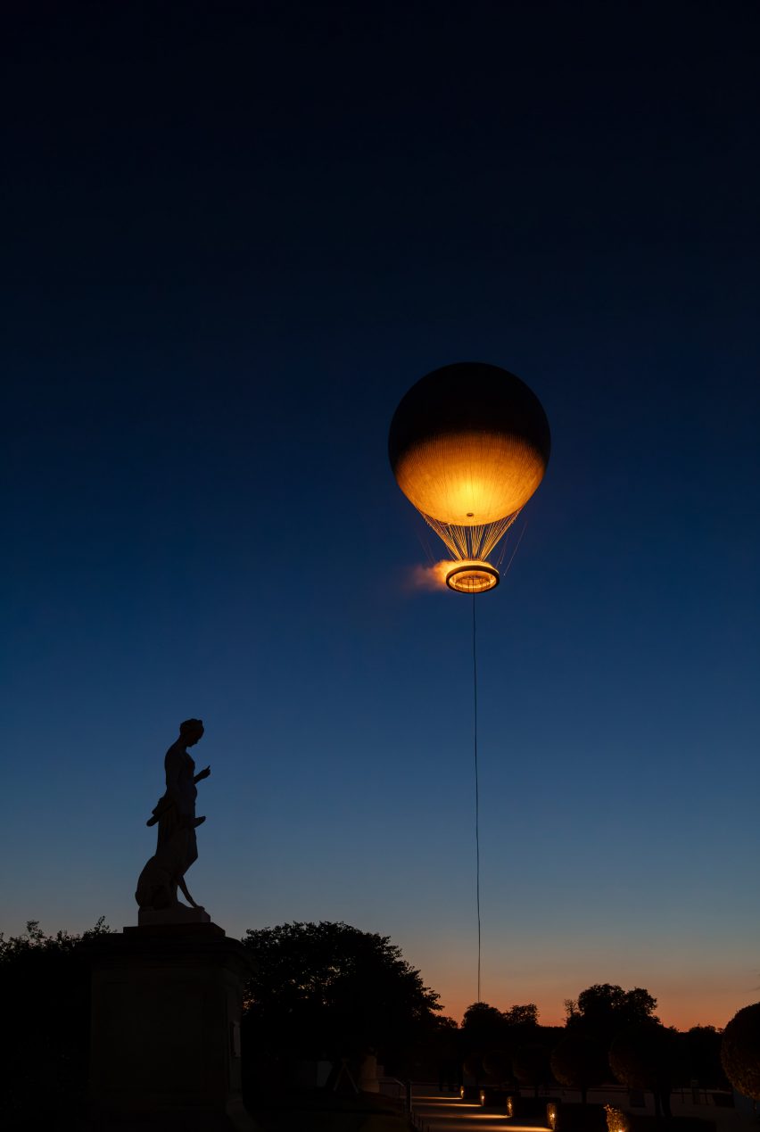 Olympic cauldron balloon taking off