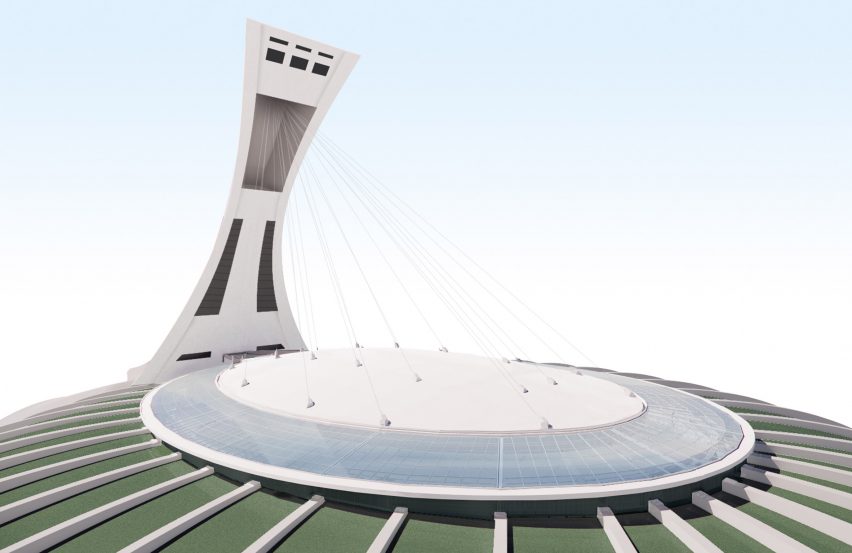 Montreal Olympic stadium roof conversion