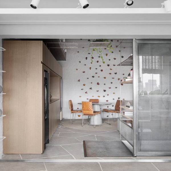 Climbing Wall Put in Inside São Paulo Residence