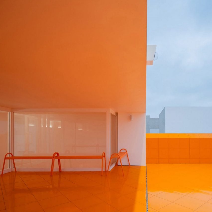 Orange floors create 