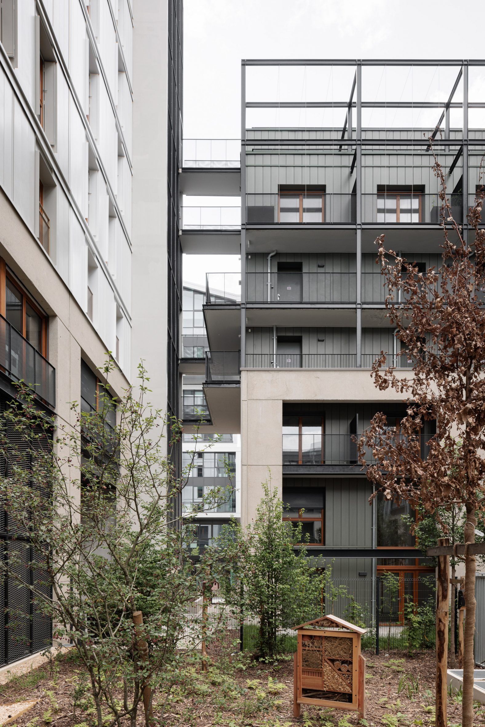 Courtyard of Parisian apartment block