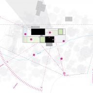 Plan of Meadow Lane Retreat by Wheeler Kearns Architects