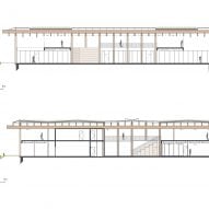 Section of Pavilion Jardins by Atelier du Pont