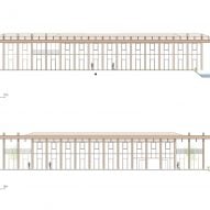 Elevation of Pavilion Jardins by Atelier du Pont