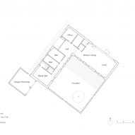 Floor plan of Farmworker's House by Hugh Strange Architects