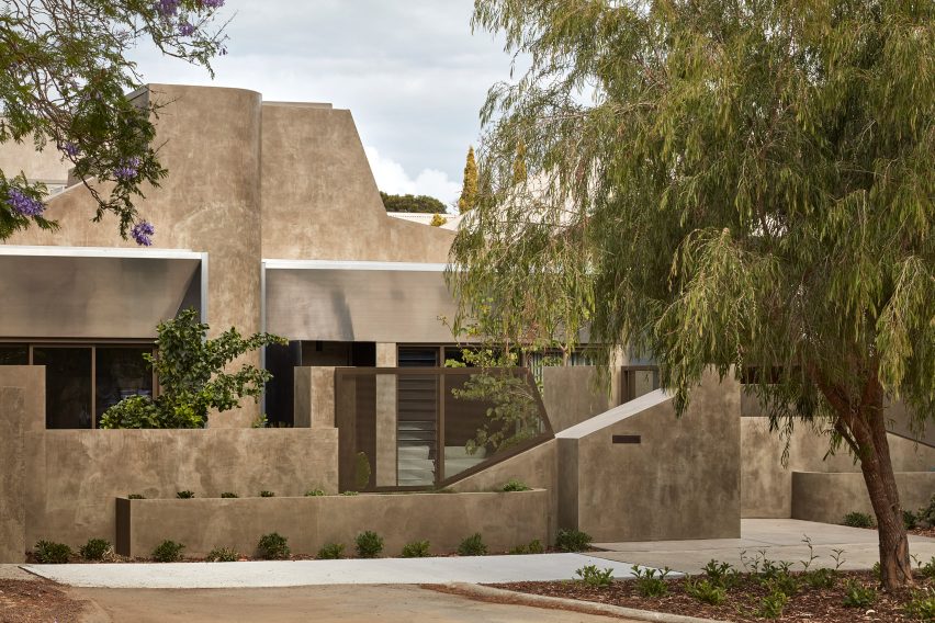 Exterior of Australian home covered in hemp render