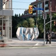 Jyhling Lee creates origami-informed steel sculpture for Toronto