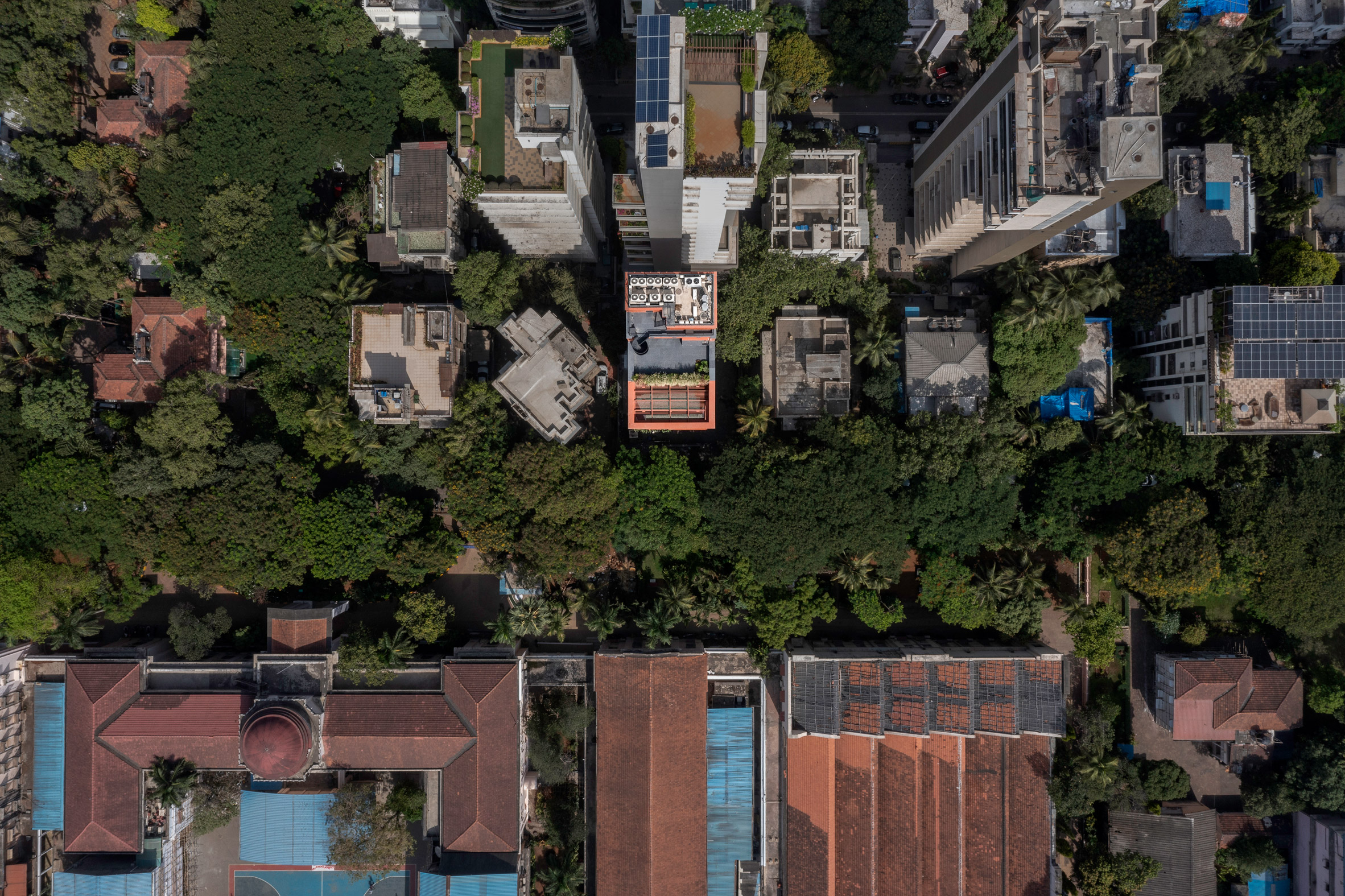 Aerial view of Sarvasva tower in Mumbai