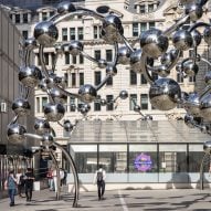 Yayoi Kusama installs mirrored orbs outside Liverpool Street Station in London