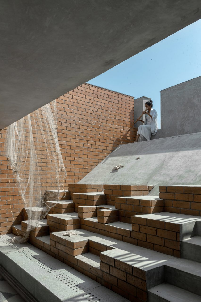 Stepped terrace within Billy O'Tea house in India