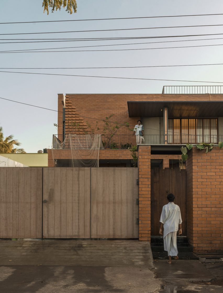 Front gate to Billy O'Tea house in Thoothukudi, India