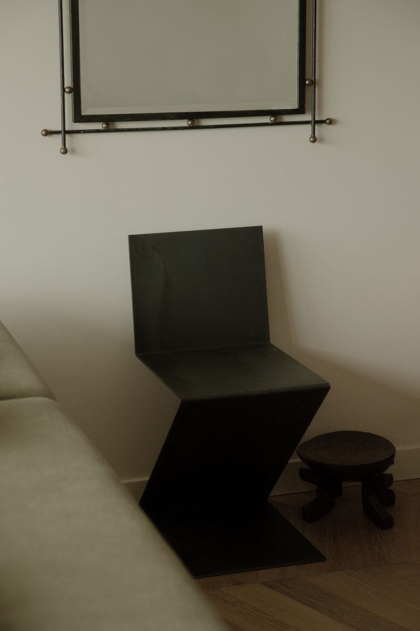 Zigzag chair in Battersea Power Station apartment