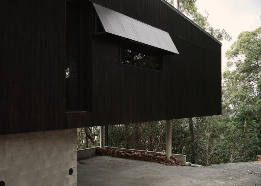 Close up of home exterior by Fouché Architects