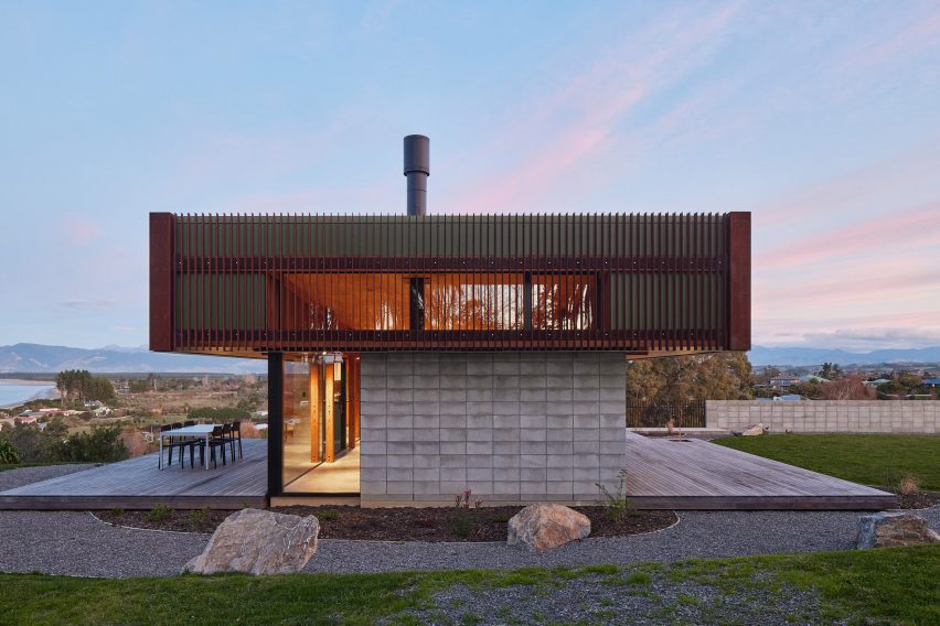 External view of stilted home by Parsonson Architects