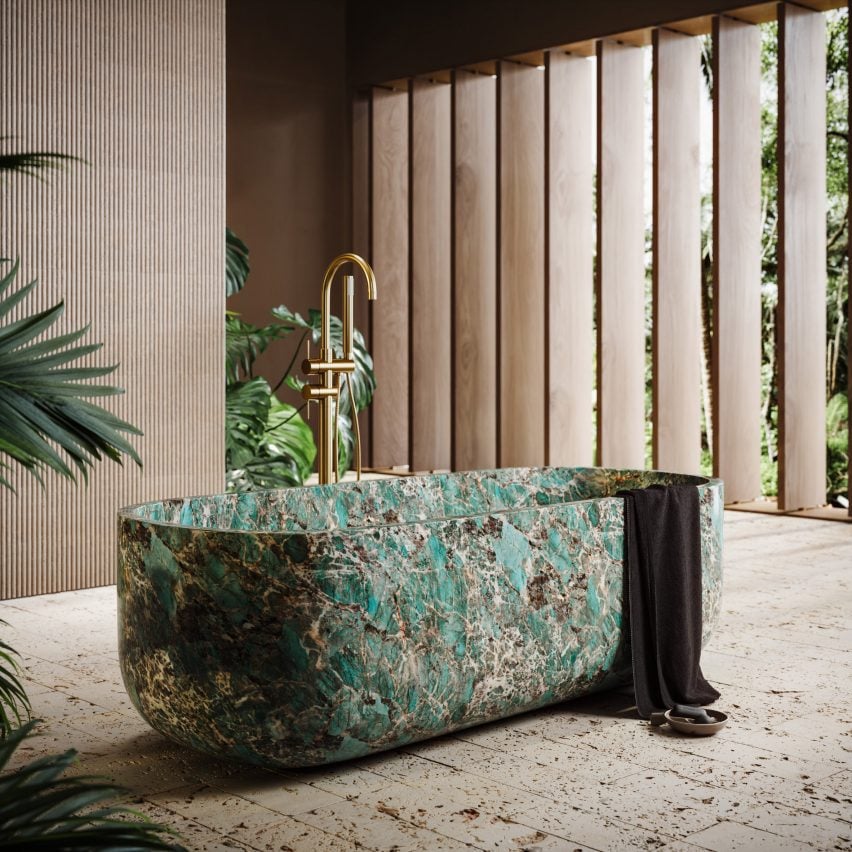 Tiffany marble bathtub by Lusso