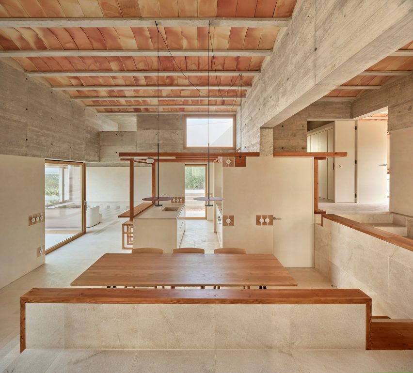 Concrete house with wooden highlights