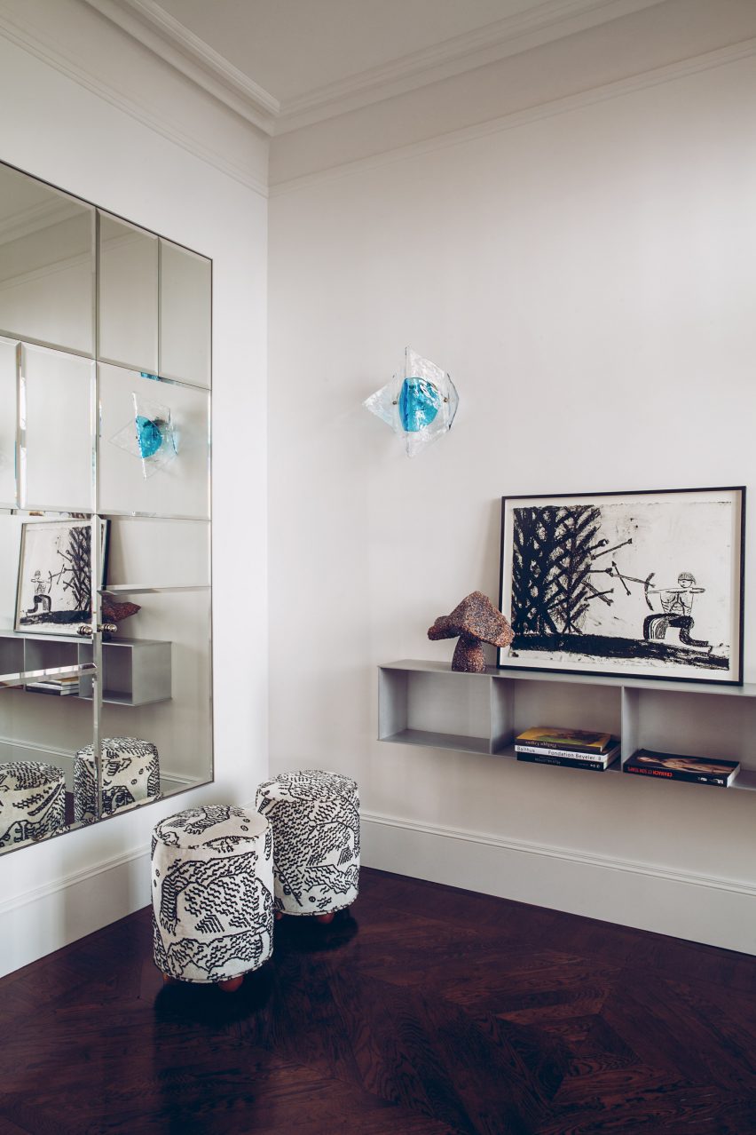 Seating area in French home