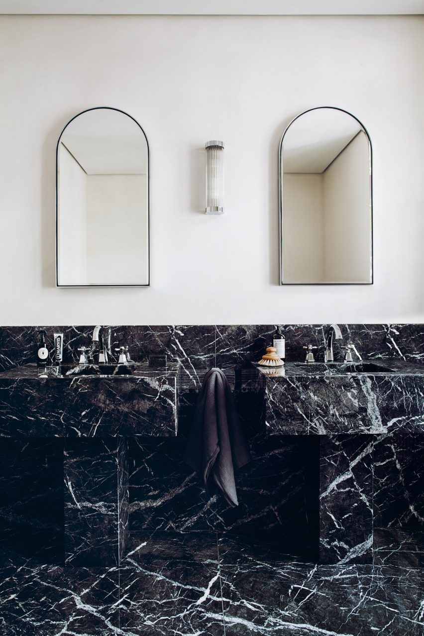 Bathroom in black marble